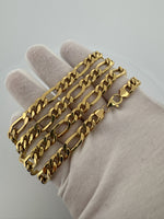 24” 10k Yellow Gold Figaro 8mm 27.33g