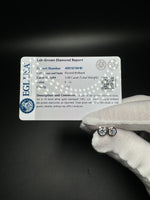 14k White Gold 1ctw EGL Certified Round Bezel Set Lab Diamond Studs