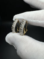 20mm 14k Yellow Gold 1ctw VS/VVS Round & Baguette Lab Diamond Hoops 5.4g