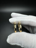 22mm 14k Yellow Gold Flat Edge Hoops 2.15g