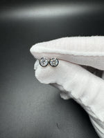 14k White Gold 1ctw EGL Certified Round Bezel Set Lab Diamond Studs