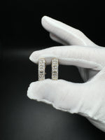 20mm 14k Yellow Gold 1ctw VS/VVS Round & Baguette Lab Diamond Hoops 5.4g