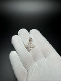 1" 10k Yellow Gold Budded Cross 1/2ctw Natural Diamond Pendant 4.5mm Bail 2.15g