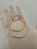 55mm 14k Yellow Gold Thin Hoops 3.0g