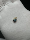1/2" 14k Yellow Gold Heart Shape Evil Eye 2mm Bail .6g
