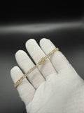 8" Gold over Silver 9ctw VS/VVS Lab Diamond Tennis Bracelet 4mm 14.2g