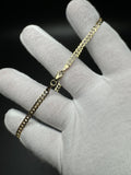 10” 14k Gold Diamond Cut Curb 3.5mm 4.14g