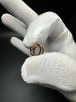10mm 14k Rose Gold 1/10ctw Natural Diamond Huggies 1.2g