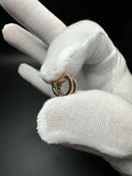 10mm 14k Rose Gold 1/10ctw Natural Diamond Huggies 1.2g