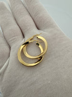 25mm 14k Yellow Gold V-Shaped Hoops 2.43g
