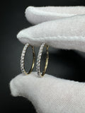 20mm 14k Yellow Gold 1ctw VS/VVS Oval Shape Lab Diamond Hoops 4.4g