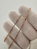 16” 14k Rose Gold Paperclip Chain 2mm 3.5g