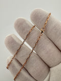 16” 14k Rose Gold Paperclip Chain 2mm 3.5g
