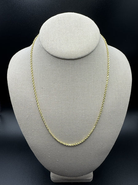 20” 14k Yellow Gold Rope 2.2mm 10.2g