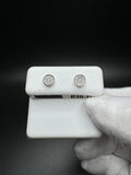 6mm 10k White Gold 1/5ctw Natural Diamond Circle Cluster Studs .9g