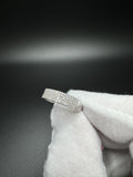 Size 6 Silver 1/2ctw Lab Diamond 4 Row Band 2.5g