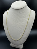 24” 14k Yellow Gold Rounded Box Chain 2mm 4.9g