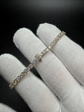 6.5" 14K Yellow Gold 6.5ctw VS/VVS Lab Diamond Tennis Bracelet 3.5mm 8.3g