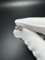 14k White Gold 1ctw EGL Certified Round Bezel Set Lab Diamond Studs