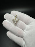 1.25” 10k Yellow Gold 1/3ctw Natural Diamond Angel Charm 5.5mm Bail 2.7g