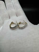 20mm 14k Yellow Gold 1ctw VS/VVS Round & Baguette Lab Diamond Hoops 5.4g