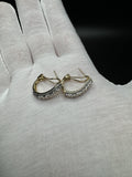 20mm 14k Yellow Gold 1ctw VS/VVS Round & Baguette Lab Diamond Hoops 5.4g