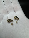 15mm 14k Yellow Gold Drop Earrings 1.83g