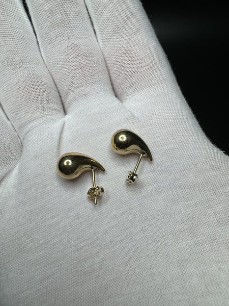 15mm 14k Yellow Gold Drop Earrings 1.83g