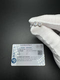 14k White Gold 1ctw EGL Certified Round Bezel Set Lab Diamond Studs