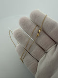 20" 14k Yellow Gold Herme$ Link 1mm 1.5g