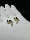 15mm 14k Yellow Gold Drop Earrings 1.83g