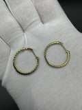 18mm 14k Yellow Gold 1ctw VS/VVS Lab Diamond Inside Out Hoops