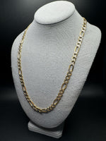 24” 10k Gold Diamond Cut Figaro 8mm 21.86g