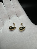 15mm 14k Yellow Gold Drop Earrings 1.83g