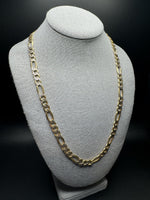 24” 10k Gold Diamond Cut Figaro 8mm 21.86g