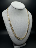24” 10k Gold Diamond Cut Figaro 8mm 21.86g