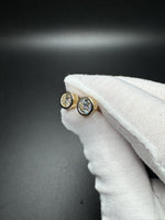14k Yellow Gold 2ctw EGL Certified Round Bezel Set Lab Diamond Studs