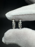 15mm Silver 1/2ctw VS/VVS Lab Diamond Inside Out Hoops 2.3g