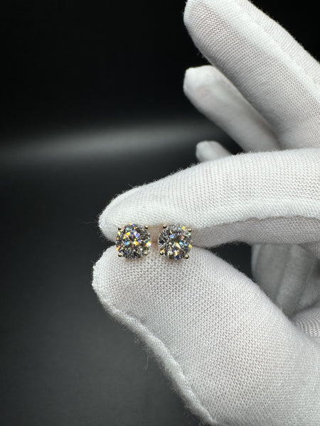 14k Yellow Gold 2ctw Fully Certified EGL Lab Diamond Studs