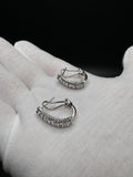 20mm 14k White Gold 1ctw VS/VVS Round & Baguette Lab Diamond Hoops 5.4g