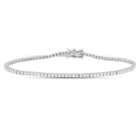 7” 14k White Gold 2ctw VS/VVS Lab Diamond Tennis Bracelet