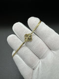 7-7.5” 14k Yellow All Gold 1 Motif Snake Bracelet 4.1g