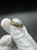 Size 12 10k Yellow Gold Cuban Link Ring 7.5mm 9.63g