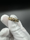 Size 12 10k Yellow Gold Cuban Link Ring 7.5mm 9.63g