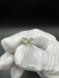 6mm 14k Yellow Gold CZ Screwback Studs .81g