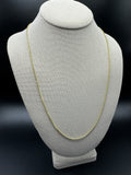 24” 14k Yellow Gold Rounded Box Chain 2mm 4.9g