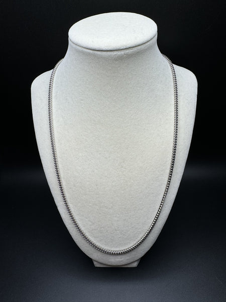 22” 14k White Gold Franco 3mm 22.21g