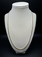 22” 14k Yellow Gold Rope 2.5mm 16.0g