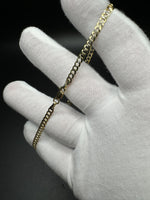 10” 14k Gold Diamond Cut Curb 3.5mm 4.14g