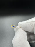Size 6 14k Yellow Gold Evil Eye Ring 1.0g